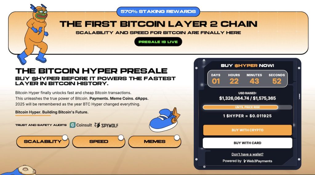 Hyper Bitcoin subscription section and other data